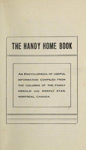 The handy home book