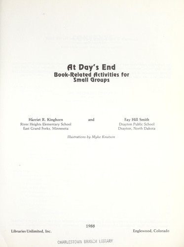 At day's end : book-related activities for small groups