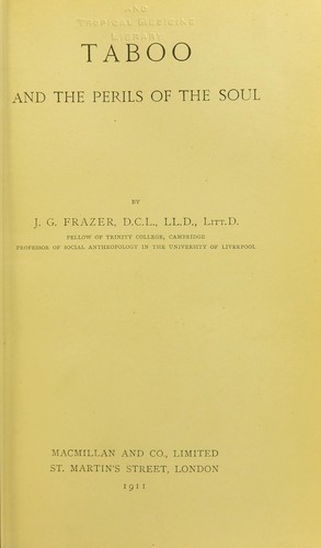 Taboo and the perils of the soul