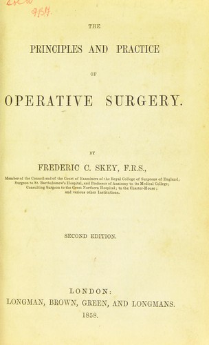 The principles and practice of operative surgery