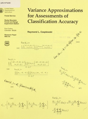 Variance approximations for assessments of classification accuracy