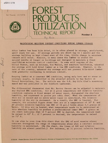 Maintaining moisture content conditions during lumber storage