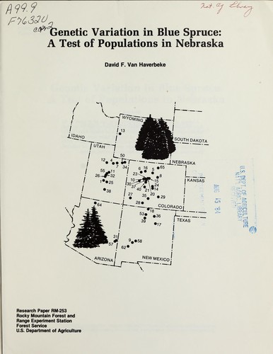 Genetic variation in blue spruce