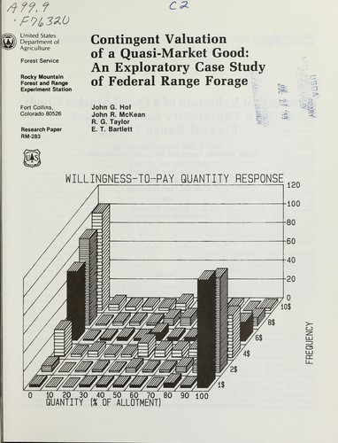 Contingent valuation of a quasi-market good