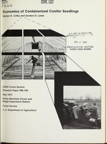Economics of containerized conifer seedlings