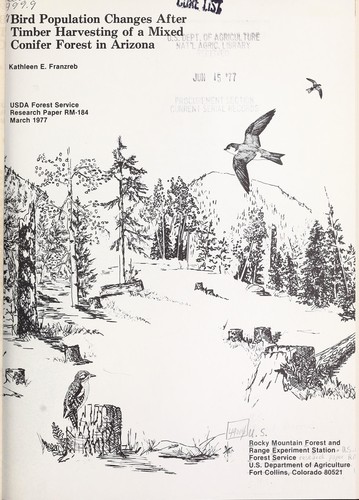 Bird population changes after timber harvesting of a mixed conifer forest in Arizona