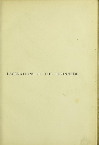 Lacerations of the perinaeum