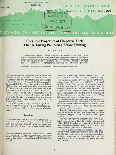 Chemical properties of chaparral fuels change during preheating before flaming
