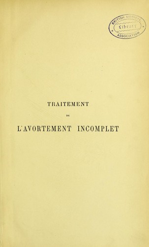 Traitement de l'avortement incomplet