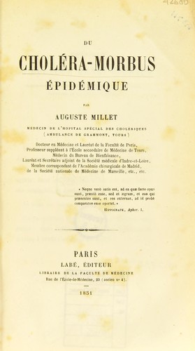 Du chol©♭ra-morbus ©♭pid©♭mique