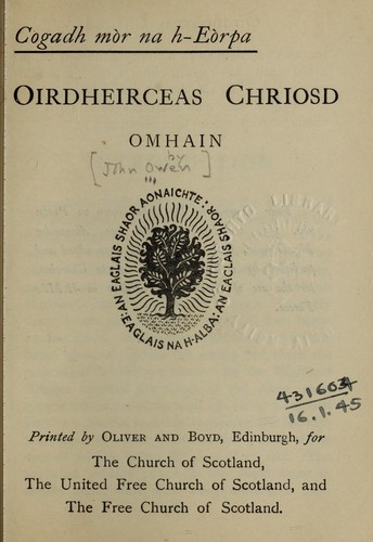 Oirdheirceas Chriosd, Omhain.