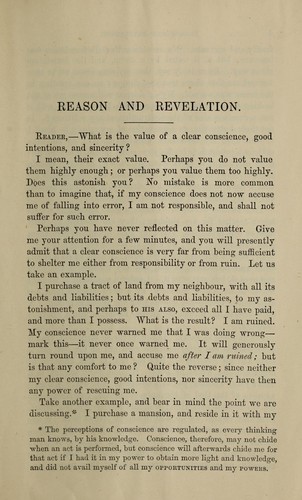 Reason and revelation