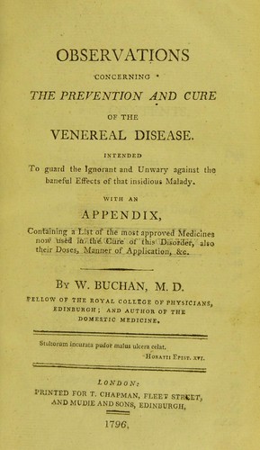 Observations concerning the prevention and cure of the venereal diseases