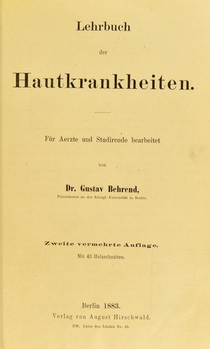 Lehrbuch der Hautkrankheiten