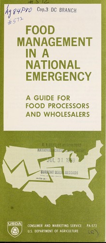 Food management in a national emergency