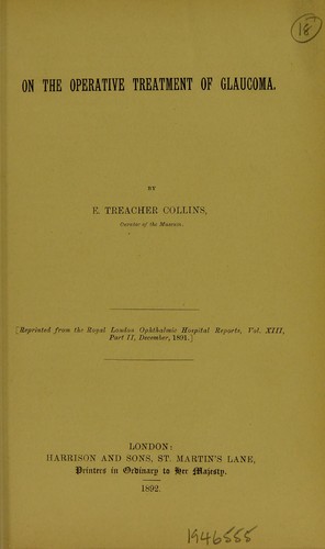 On the operative treatment of glaucoma