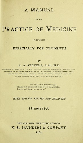 A manual of the practice of medicine