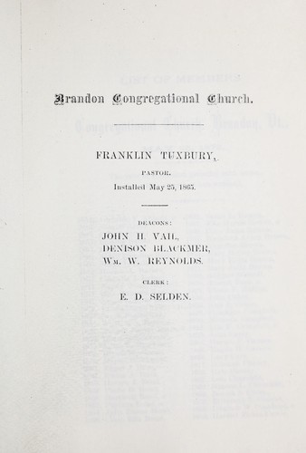 Brandon Congregatioanl Church