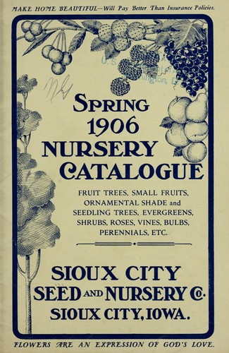 Spring 1906 nursery catalogue