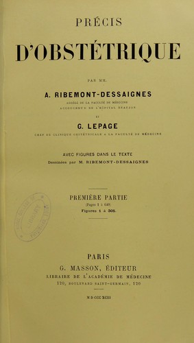 Pr©♭cis d'obst©♭trique. Ptie. 1