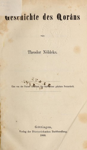 Geschichte des Qorâns