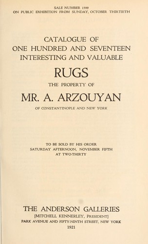 Catalogue of one hundred and seventeen interesting and valuable rugs