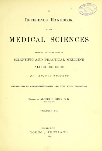 A reference handbook of the medical sciences
