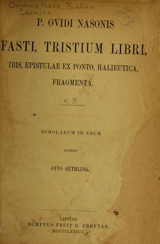 P. Ovidius Nasonis Carmina