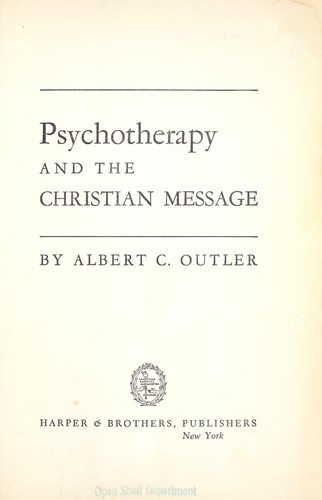 Psychotherapy and the Christian message.