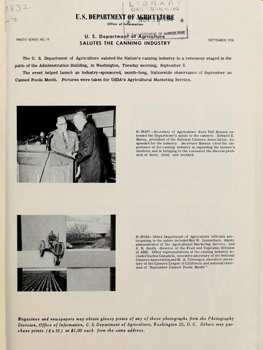 U.S. Department of Agriculture salutes the canning industry