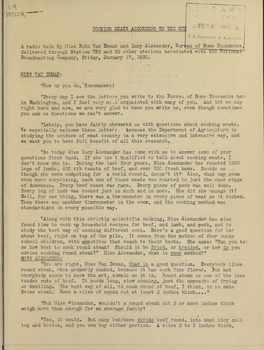 Cooking meats according to the cut