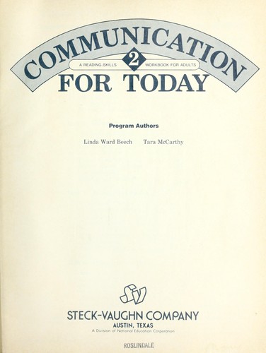 Communication for today : a reading skills workbook for adults
