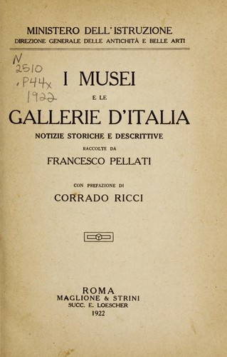 I musei e le gallerie d'Italia