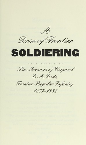 A dose of frontier soldiering