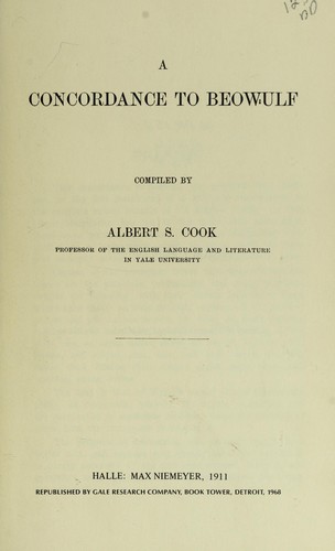 A concordance to Beowulf.