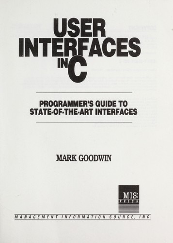 User interfaces in C
