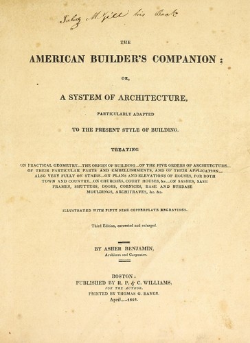 The American builder's companion