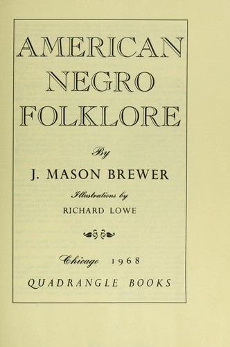 American Negro folklore