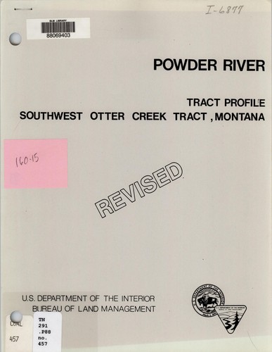 Powder River tract profile, Southwest Otter Creek tract, Montana