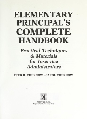 Elementary principal's complete handbook