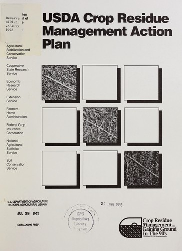USDA crop residue management action plan