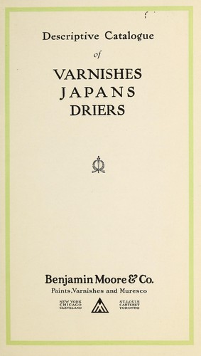 Varnishes, japans, driers