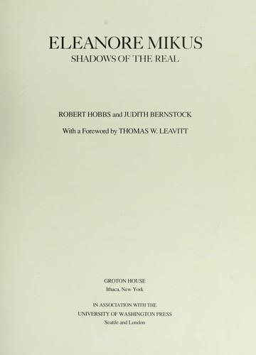 Eleanore Mikus : shadows of the real