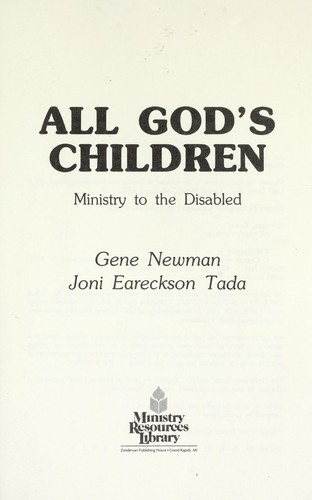All God's children : ministry to the disabled
