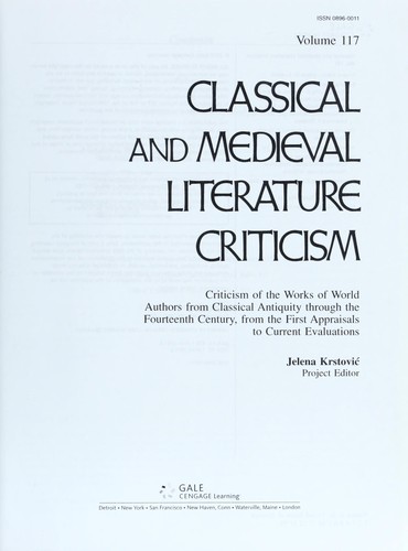 Classical and medieval literature criticism
