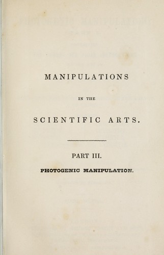 Photogenic manipulation