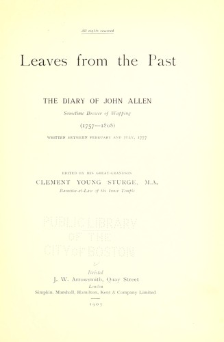 Leaves from the past