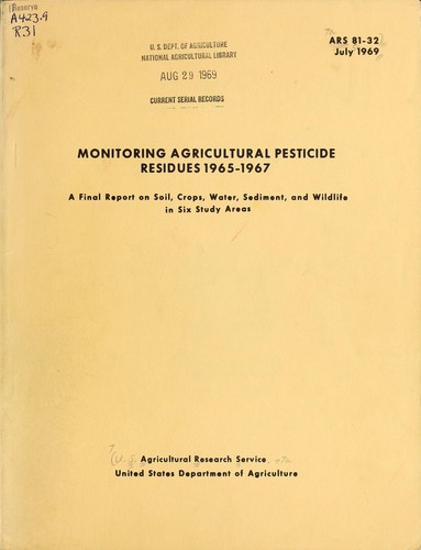 Monitoring agricultural pesticide residues, 1965-1967