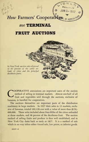 How farmers' cooperatives use terminal fruit auctions