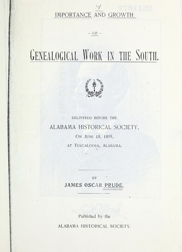 Importance and growth of genealogical work in the South